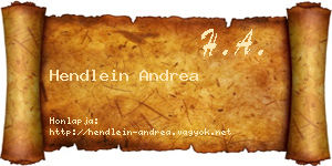 Hendlein Andrea névjegykártya