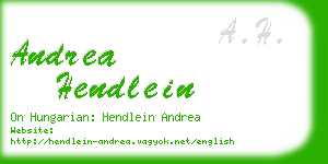 andrea hendlein business card